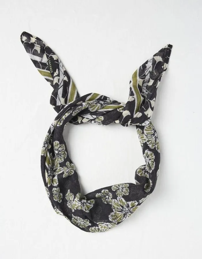 Women FatFace Hair Accessories Floral Hair Scarf Black
