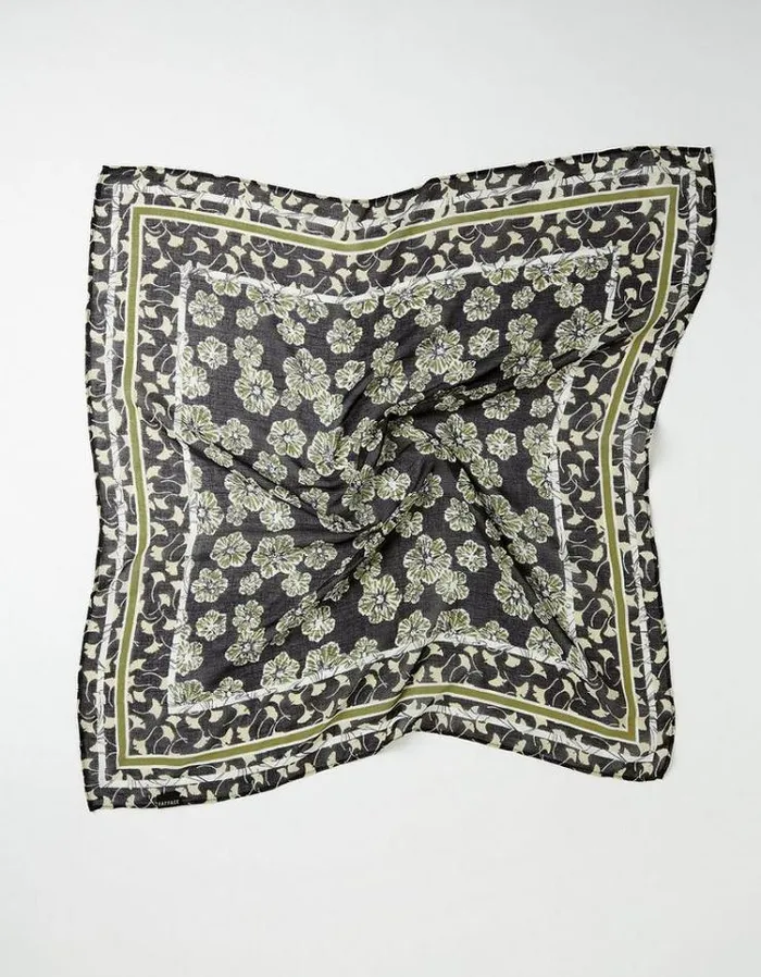 Women FatFace Hair Accessories Floral Hair Scarf Black