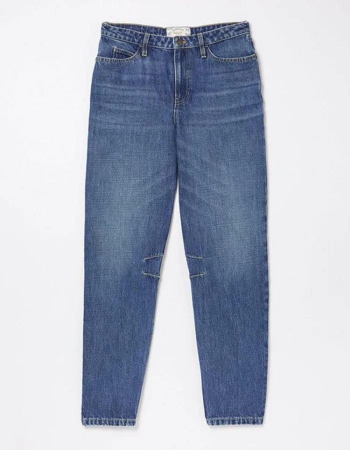 Women FatFace Jeans and Dungarees Cara Barrel Leg Jeans Vintage Blue