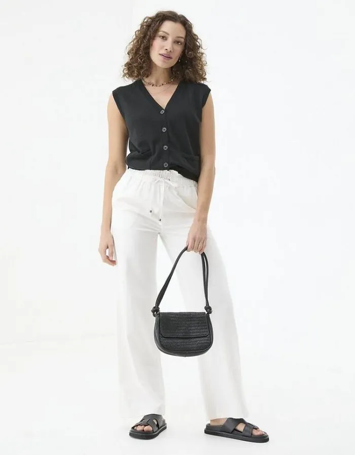 Women FatFace Pants and Leggings Iva Wide Leg Pants White