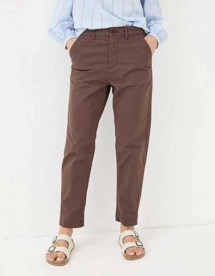 Women FatFace Pants and Leggings Rye Chinos Chocolate Brown