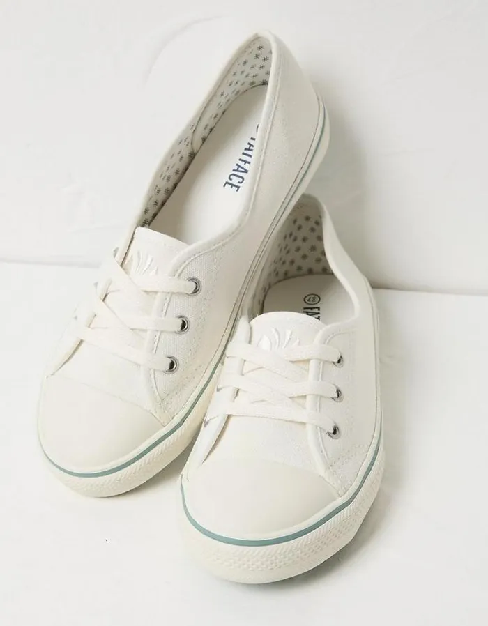Women FatFace Sneakers Suzie Ballet Sneakers White