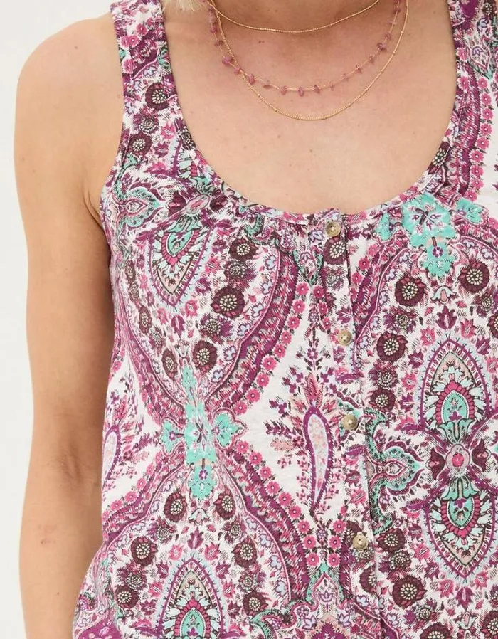Women FatFace Tops and TShirts Flora Paisley Top Ivory