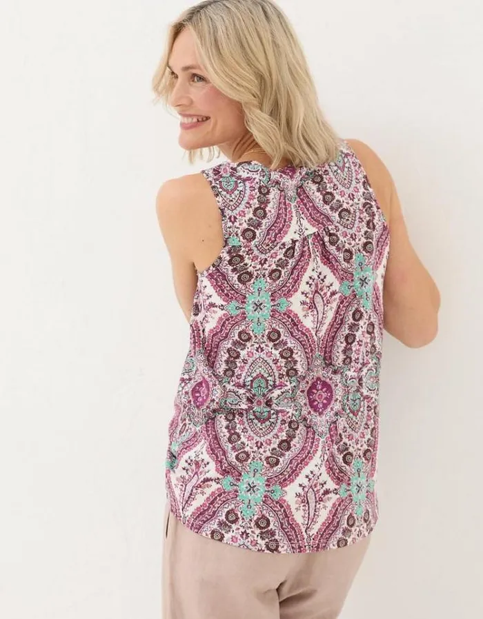 Women FatFace Tops and TShirts Flora Paisley Top Ivory
