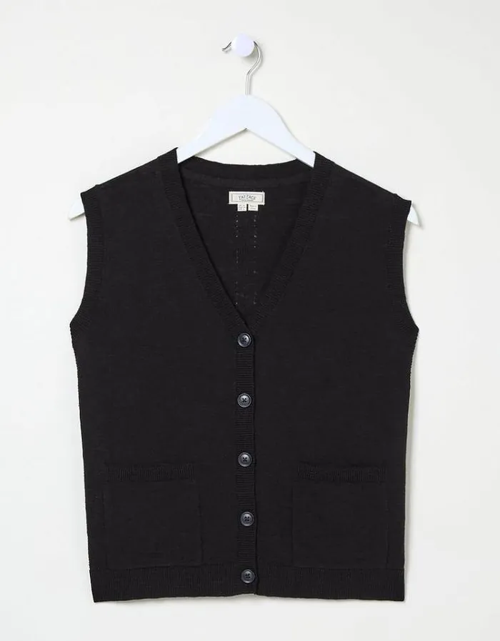 Women FatFace Tops and TShirts Theodora Tank Black