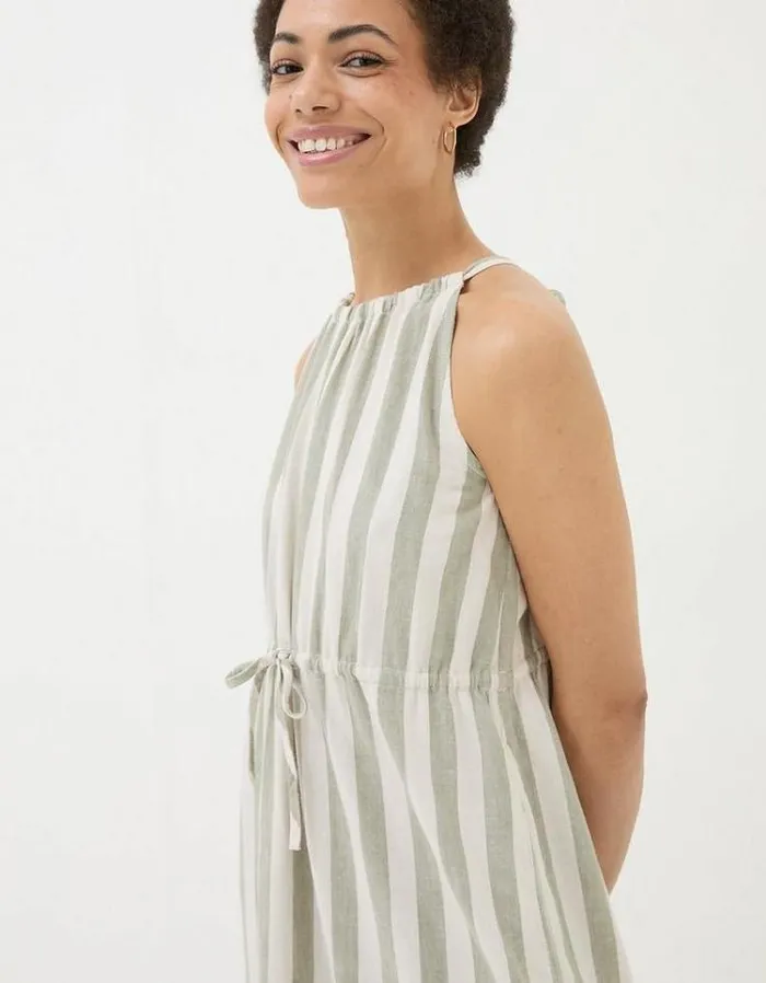 Women FatFace Vacation Shop Amali Linen Blend Maxi Dress Green