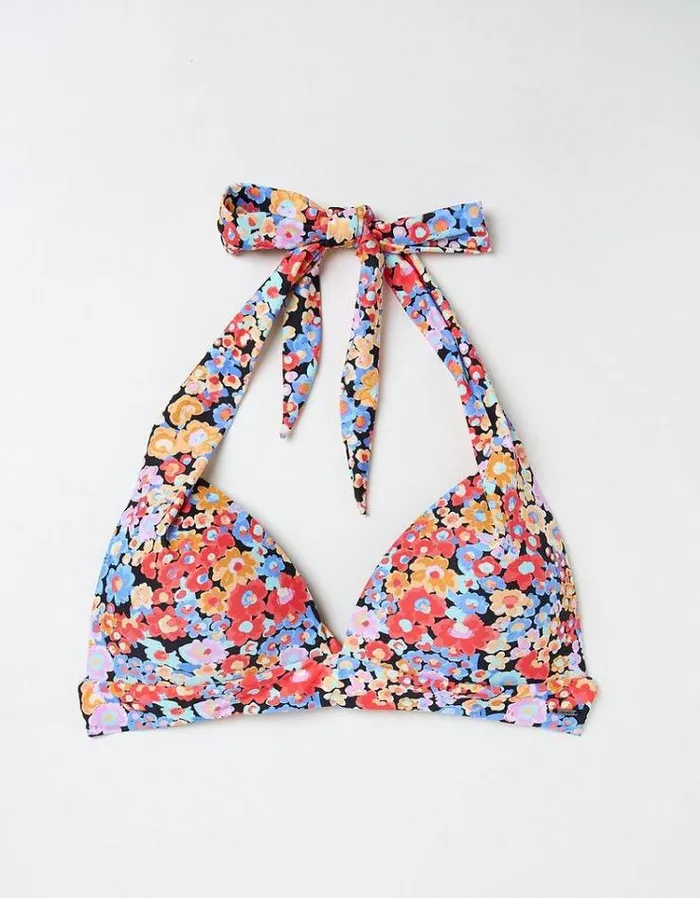 Women FatFace Vacation Shop Cody Pop Floral Bikini Top Multi