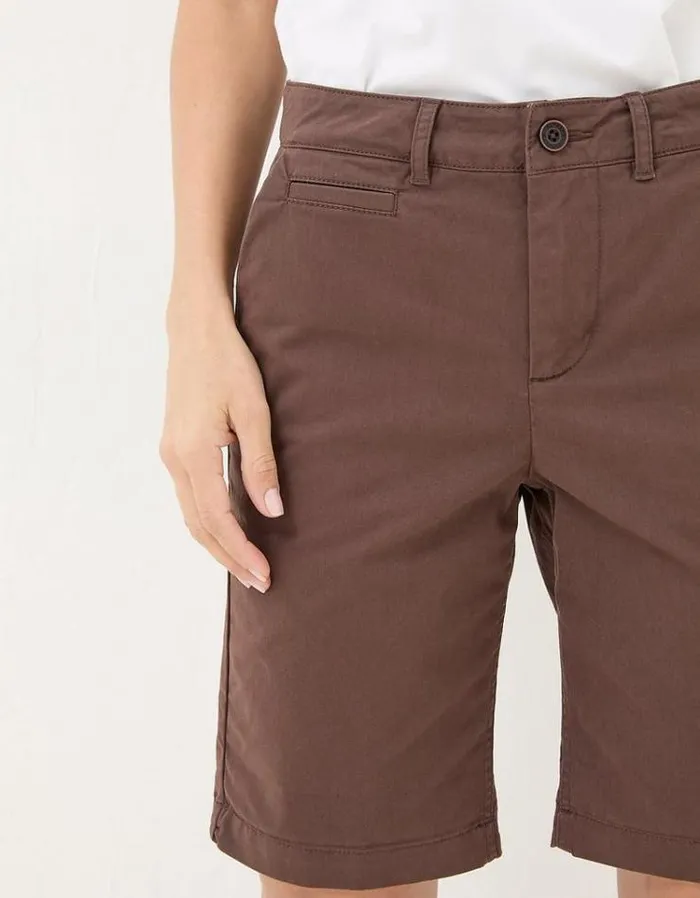 Women FatFace Vacation Shop Falmouth Chino Shorts Chocolate Brown