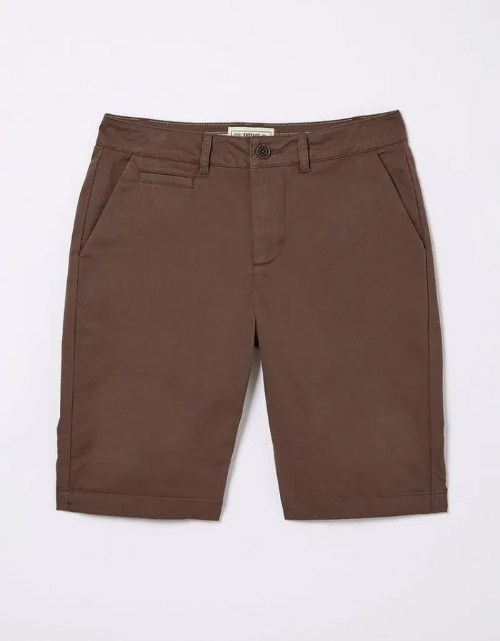 Women FatFace Vacation Shop Falmouth Chino Shorts Chocolate Brown