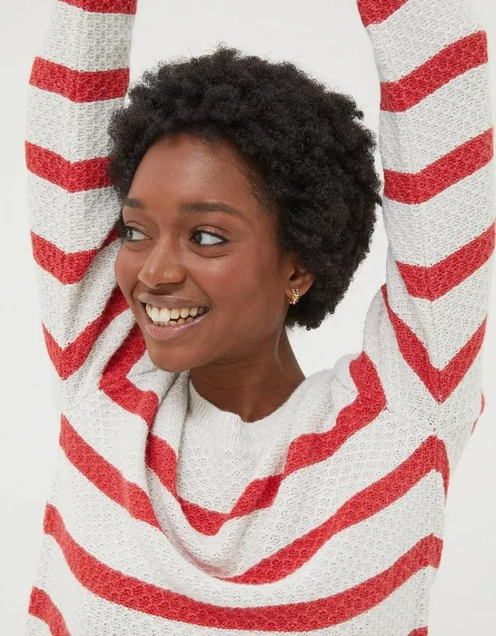 Women FatFace Women039s Sale Ellie Stripe Sweater Red