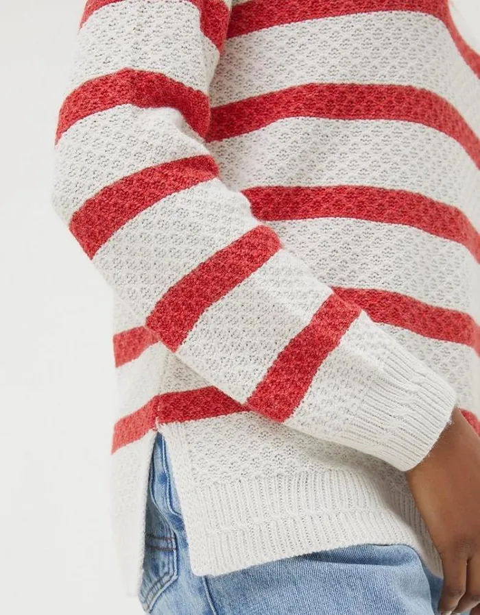 Women FatFace Women039s Sale Ellie Stripe Sweater Red
