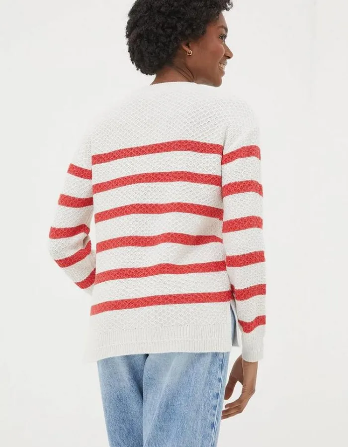 Women FatFace Women039s Sale Ellie Stripe Sweater Red
