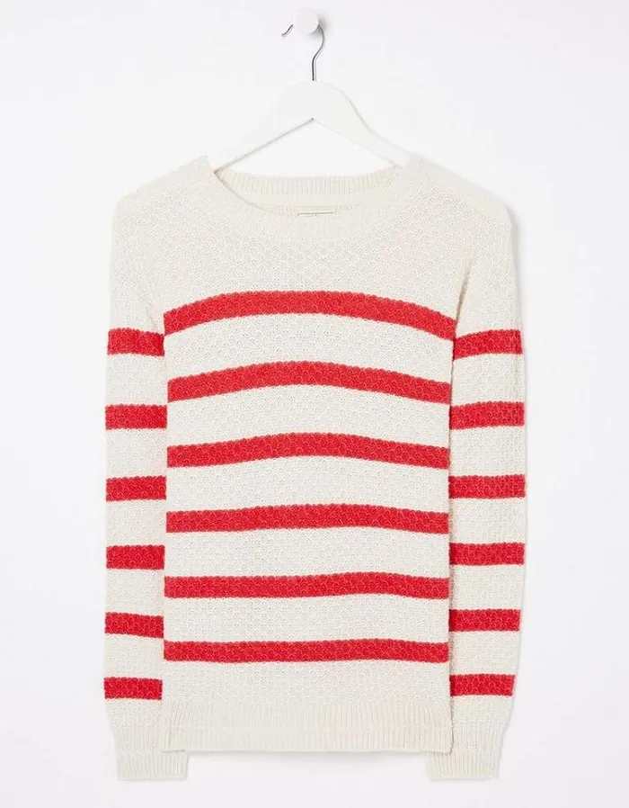 Women FatFace Women039s Sale Ellie Stripe Sweater Red