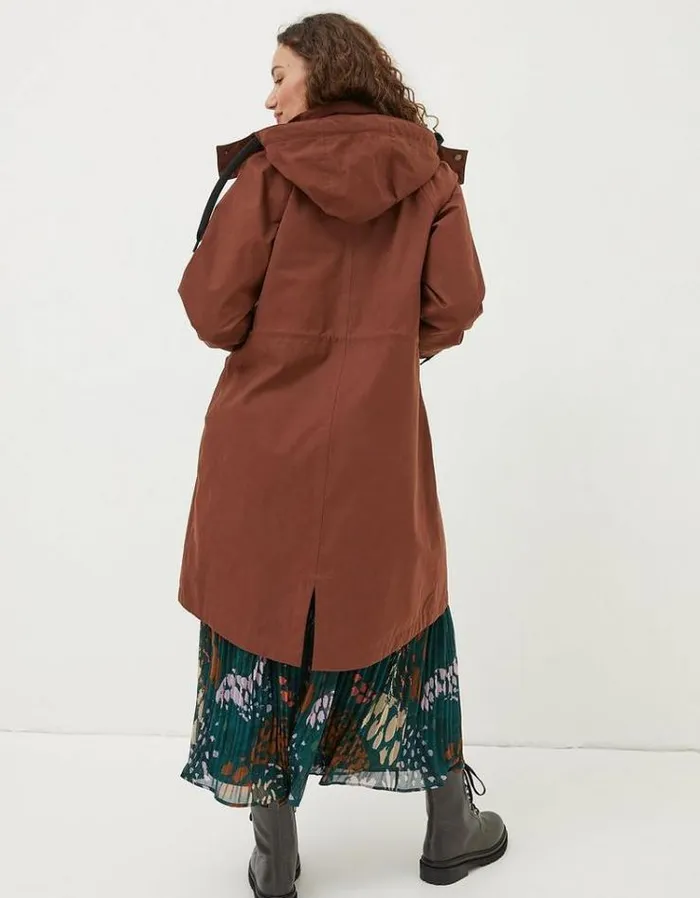 Women FatFace Women039s Sale Juno Waterproof Long Coat Brown