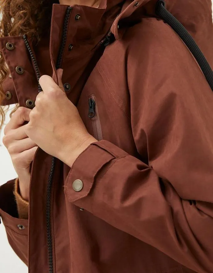 Women FatFace Women039s Sale Juno Waterproof Long Coat Brown
