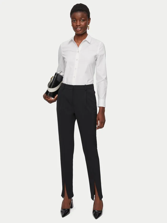 Women Fitted Cotton Shirt White Jigsaw Shirts and Tops