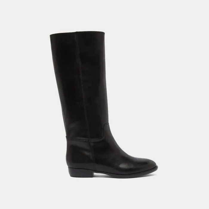 Women Flat Boots Black JONAK Boots Thighhigh Boots