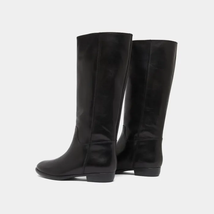 Women Flat Boots Black JONAK Boots Thighhigh Boots