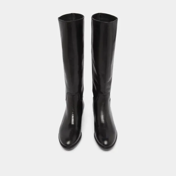 Women Flat Boots Black JONAK Boots Thighhigh Boots