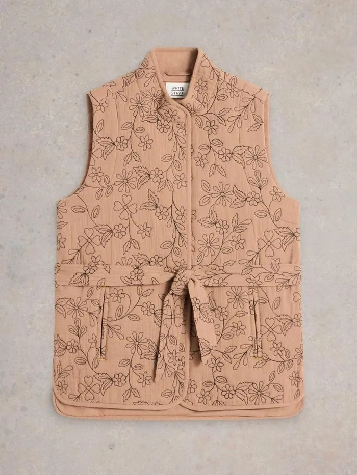 Women Florence Embroidered Gilet Natural Multi White Stuff Coats and Jackets Women Florence Embroidered Gilet Natural Multi White Stuff Coats and Jackets