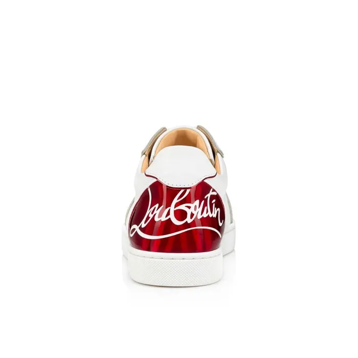 Women Fun Vieira Sneakers 8211 Calf Leather Patent Calf Leather Psychic And Nappa Leather 8211 Bianco Christian Louboutin Sneakers