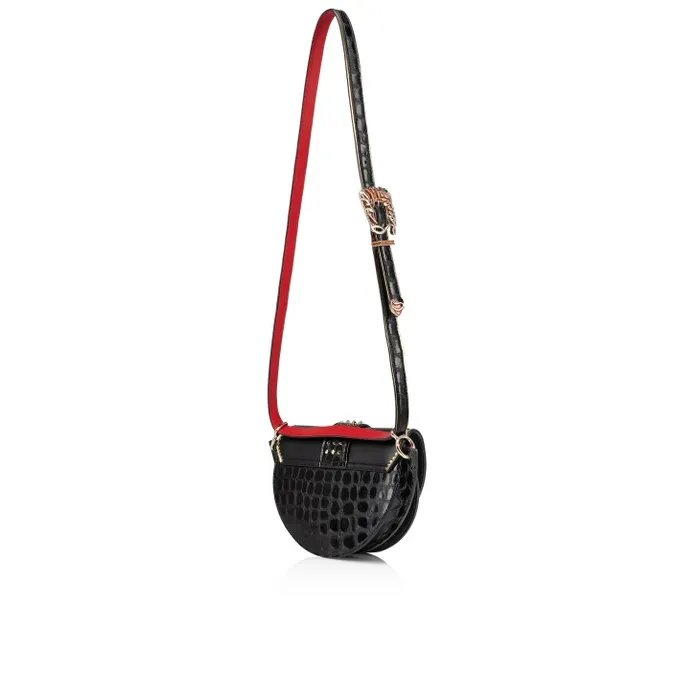 Women Giddy Crossbody Bag 8211 Nappa Leather And Alligator Embossed Calf Leather 8211 Black Christian Louboutin Shoulder Bags