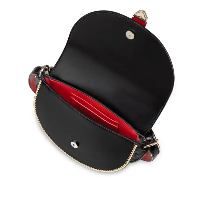 Women Giddy Crossbody Bag 8211 Nappa Leather And Alligator Embossed Calf Leather 8211 Black Christian Louboutin Shoulder Bags
