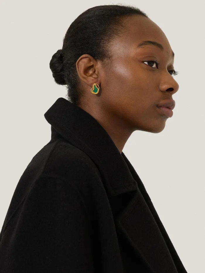Women Gold Vermeil Earring Gold Jigsaw Jewellery