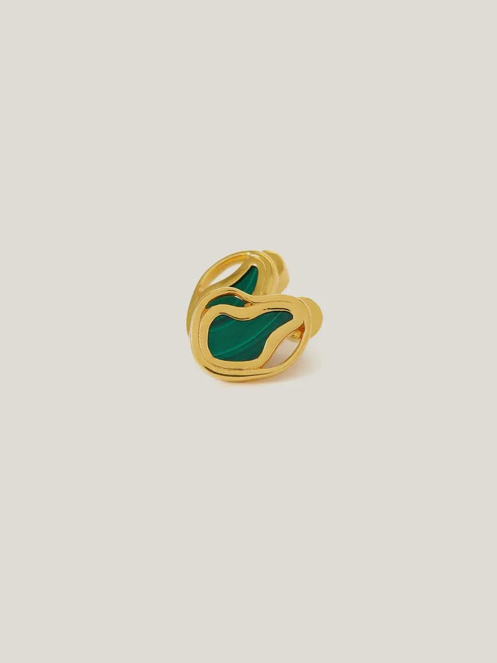 Women Gold Vermeil Earring Gold Jigsaw Jewellery