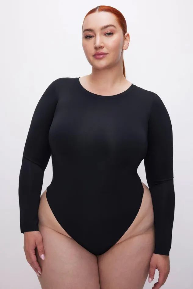 Women GOOD AMERICAN Bodysuits SCUBA CREWNECKBODYSUIT Black001
