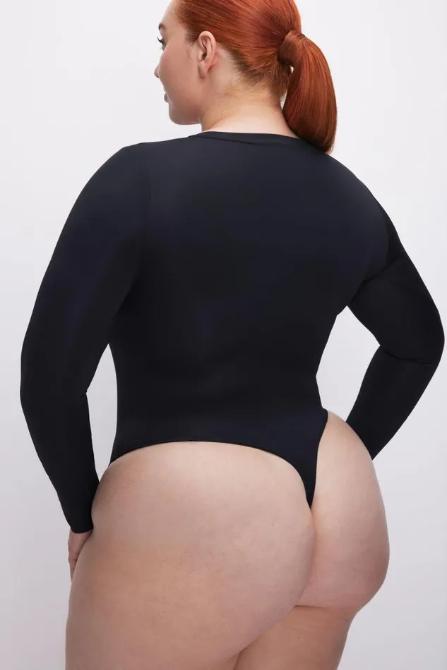 Women GOOD AMERICAN Bodysuits SCUBA CREWNECKBODYSUIT Black001