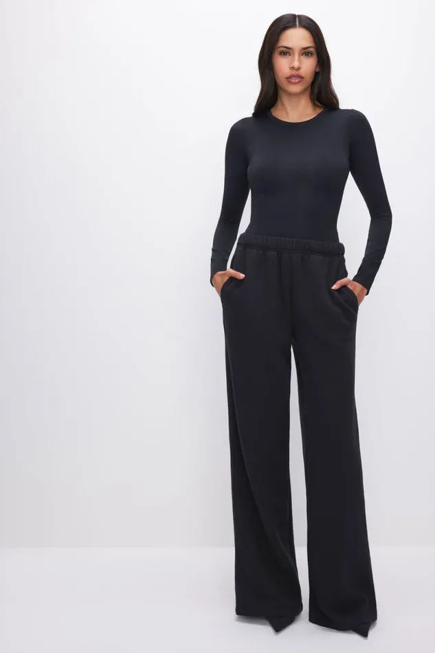 Women GOOD AMERICAN Bodysuits SCUBA CREWNECKBODYSUIT Black001
