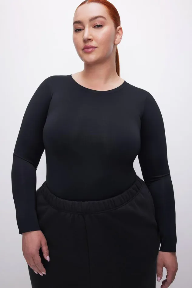 Women GOOD AMERICAN Bodysuits SCUBA CREWNECKBODYSUIT Black001