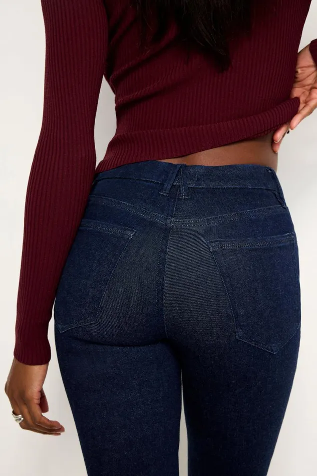 Women GOOD AMERICAN Jeans ALWAYS FITS GOOD LEGS FLAREJEANS Indigo690