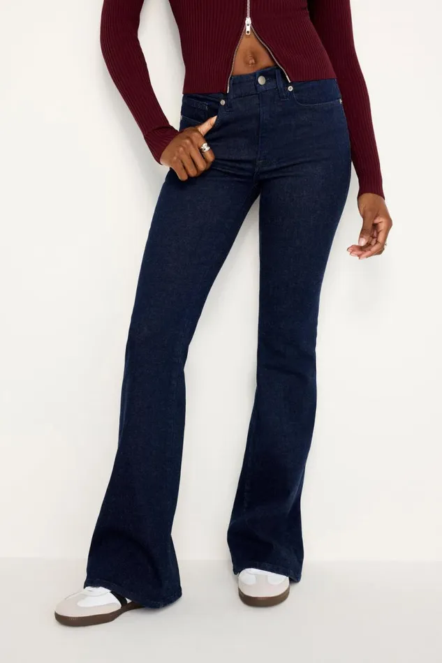 Women GOOD AMERICAN Jeans ALWAYS FITS GOOD LEGS FLAREJEANS Indigo690