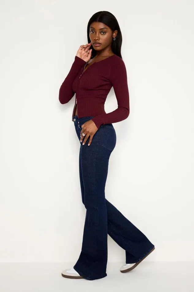 Women GOOD AMERICAN Jeans ALWAYS FITS GOOD LEGS FLAREJEANS Indigo690