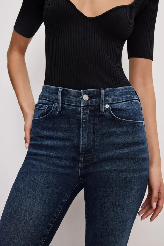 Women GOOD AMERICAN Jeans ALWAYS FITS GOOD LEGS FLAREJEANS Indigo744