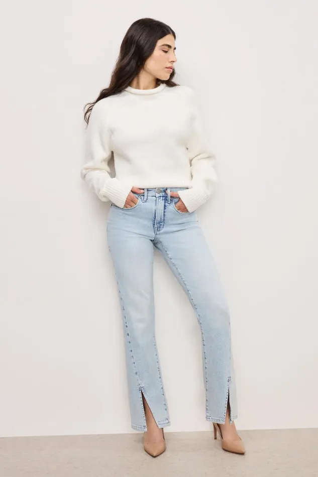 Women GOOD AMERICAN Jeans GOOD BOY STRAIGHT PETITEJEANS Indigo753