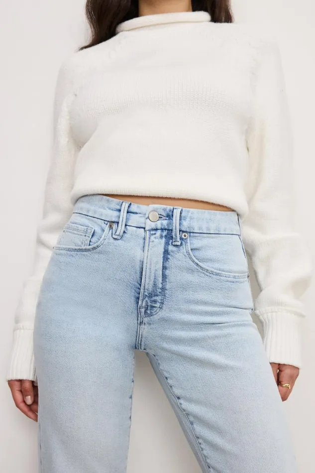 Women GOOD AMERICAN Jeans GOOD BOY STRAIGHT PETITEJEANS Indigo753