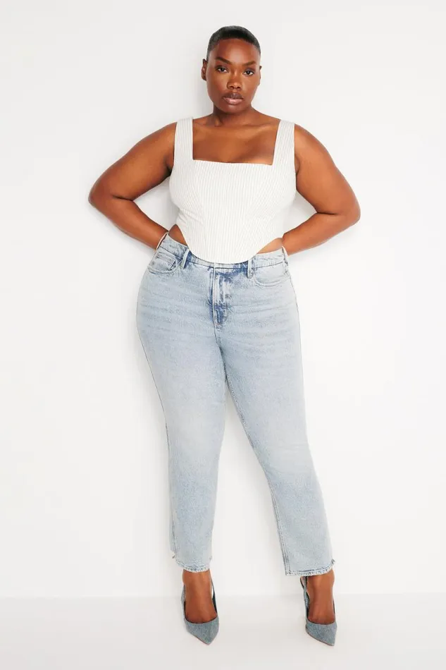 Women GOOD AMERICAN Jeans GOOD CURVE STRAIGHTJEANS Indigo545