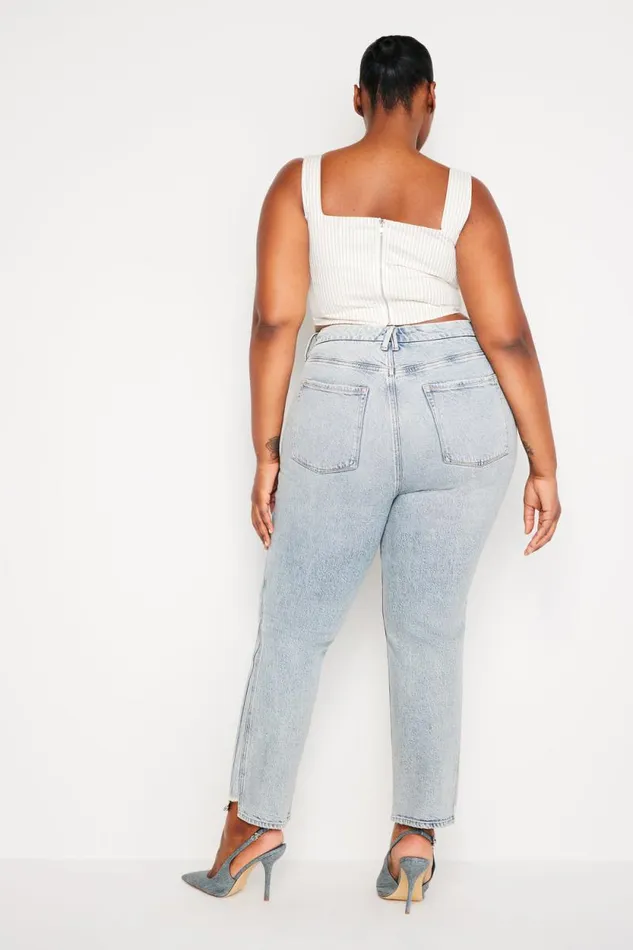 Women GOOD AMERICAN Jeans GOOD CURVE STRAIGHTJEANS Indigo545