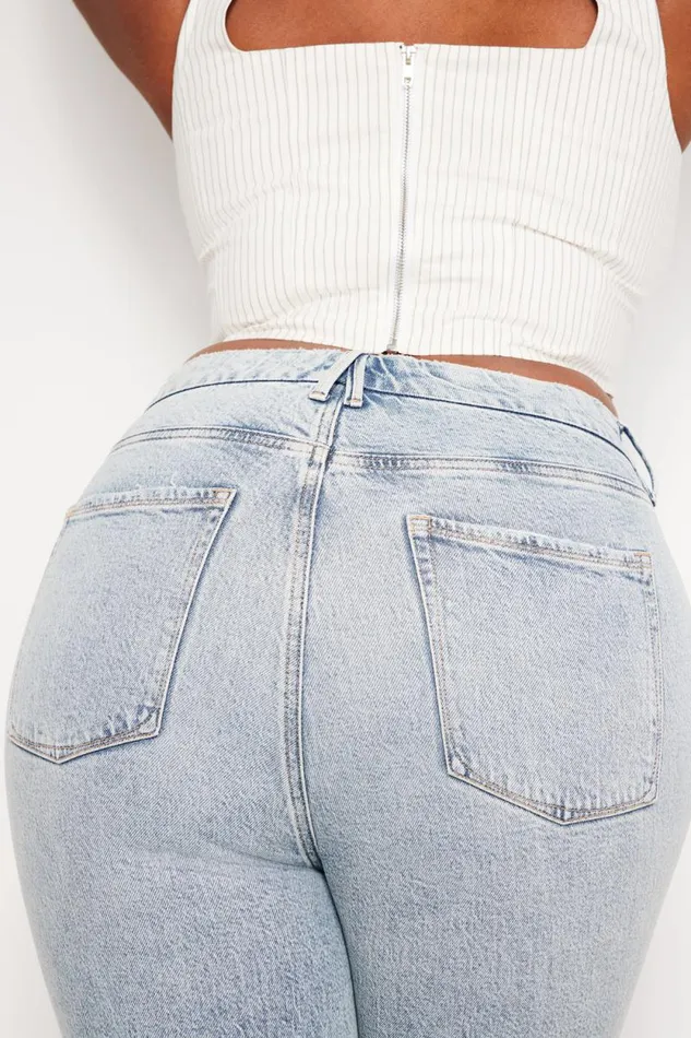 Women GOOD AMERICAN Jeans GOOD CURVE STRAIGHTJEANS Indigo545