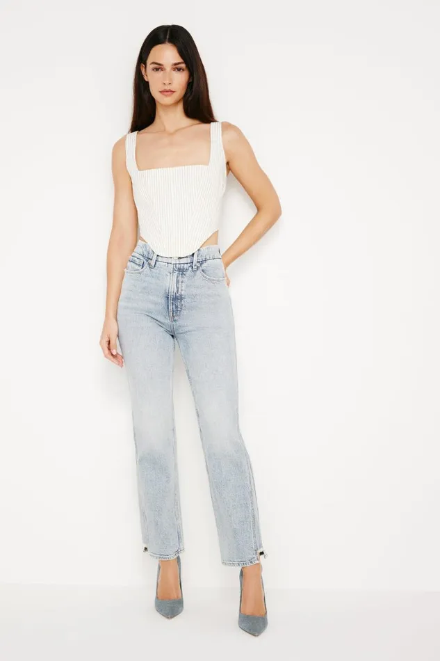 Women GOOD AMERICAN Jeans GOOD CURVE STRAIGHTJEANS Indigo545