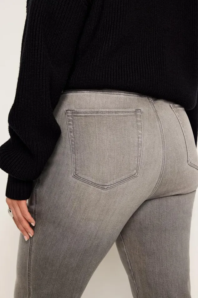 Women GOOD AMERICAN Jeans GOOD CURVE STRAIGHT LIGHT COMPRESSIONJEANS Black336