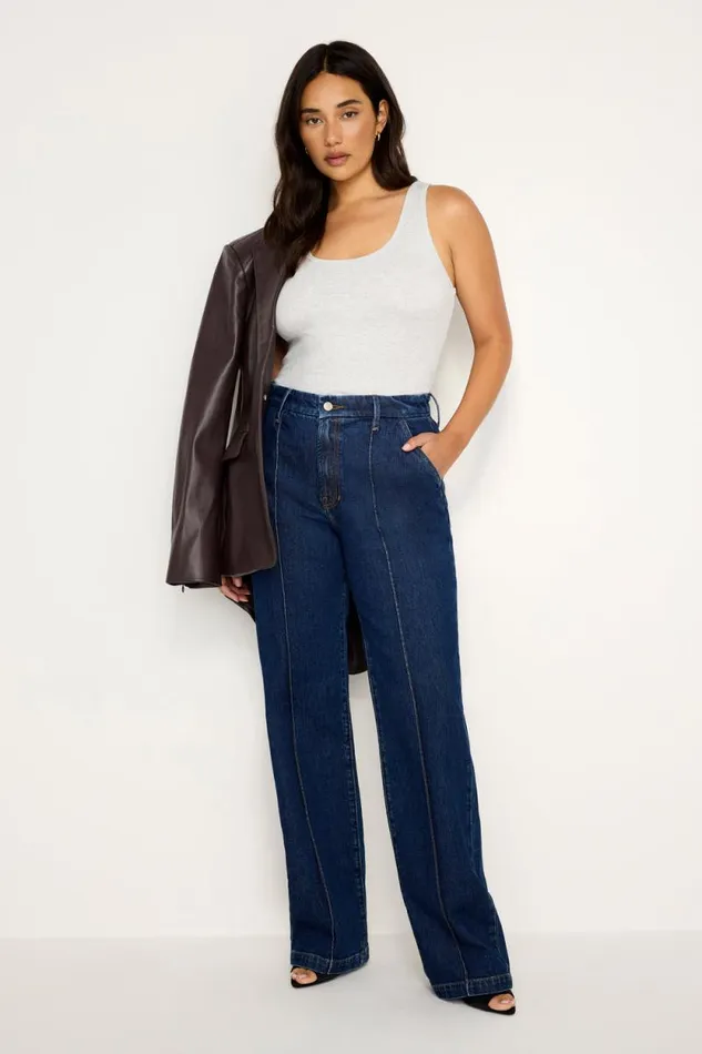 Women GOOD AMERICAN Jeans GOOD DENIMTROUSERS Indigo758
