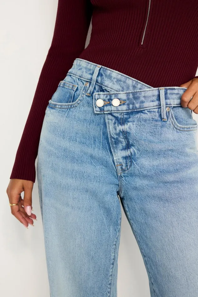 Women GOOD AMERICAN Jeans GOOD EASE RELAXEDJEANS Indigo712