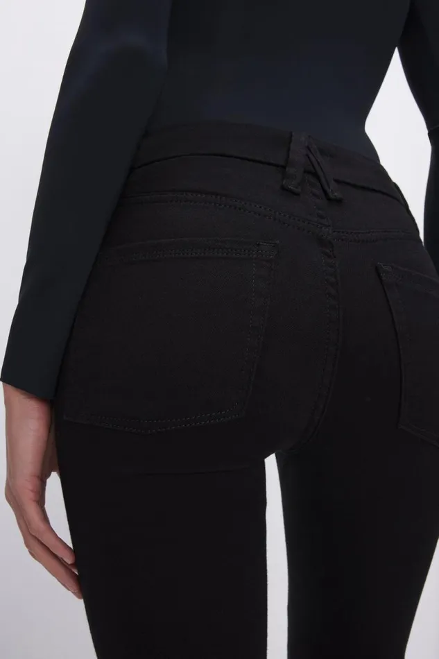 Women GOOD AMERICAN Jeans GOOD LEGS FLARE NEVER FADE JEANSLONG Black001