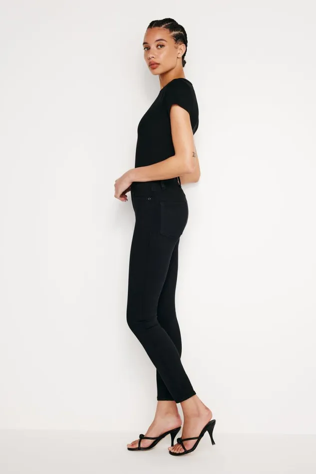 Women GOOD AMERICAN Jeans GOOD LEGS SKINNY CROPPEDJEANS Black001