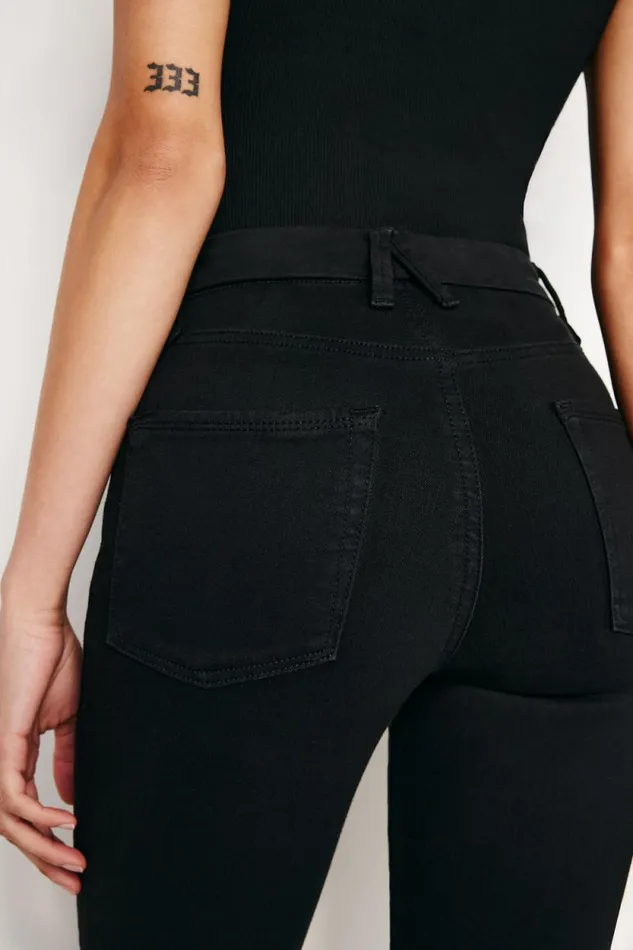 Women GOOD AMERICAN Jeans GOOD LEGS SKINNY CROPPEDJEANS Black001