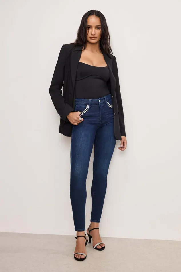 Women GOOD AMERICAN Jeans GOOD LEGS SKINNY DIAMONDJEANS Blue224